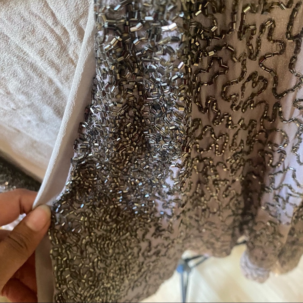 Alice + Olivia sparkle Gray Sequin Vest size S - Picture 9 of 10